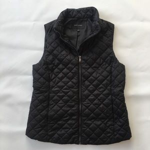 Banana Republic Black Quilted Puff Vest, Medium